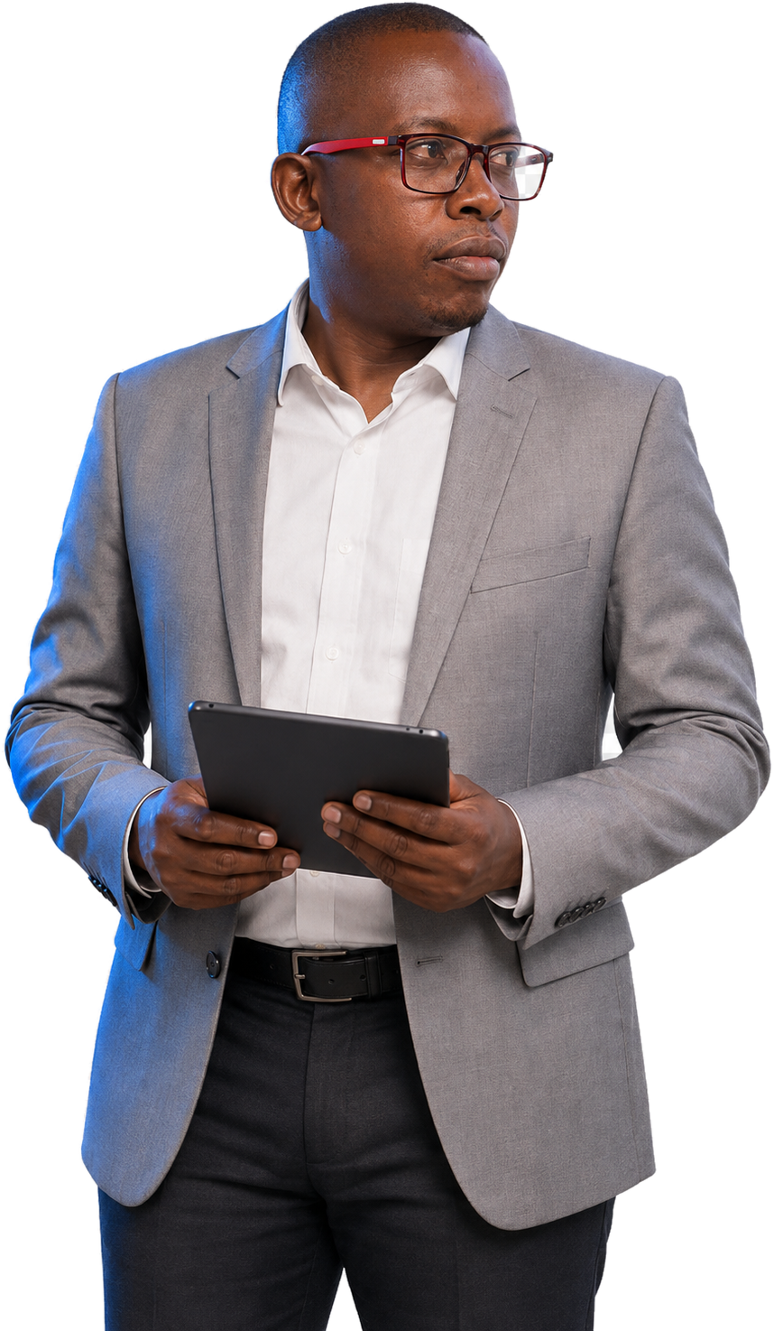 Panganai Adrian Sithole demonstrating the digital academy platform